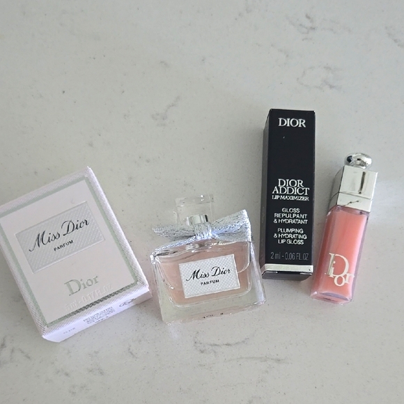 New in Box never used DIOR Duo Miss Dior & DIOR ADDICT LIP MAXIMIZER DELUXE trvl - Picture 1 of 3